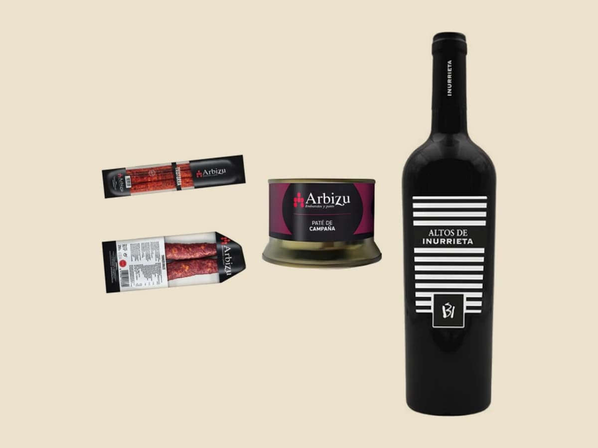 Txistorra y chorizo de Arbizu, con Altos de Inurrieta o Unsi Terrazas Garnacha Tinta