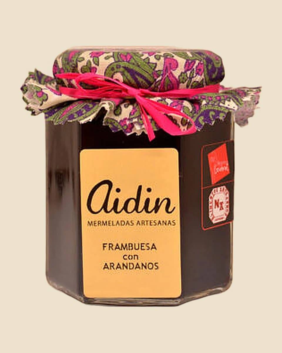 AIDIN mermelada de arándanos y frambuesa