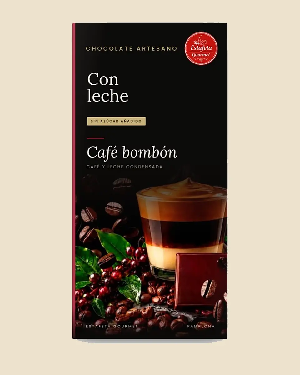 Chocolate con leche café bombón sin azúcar añadido