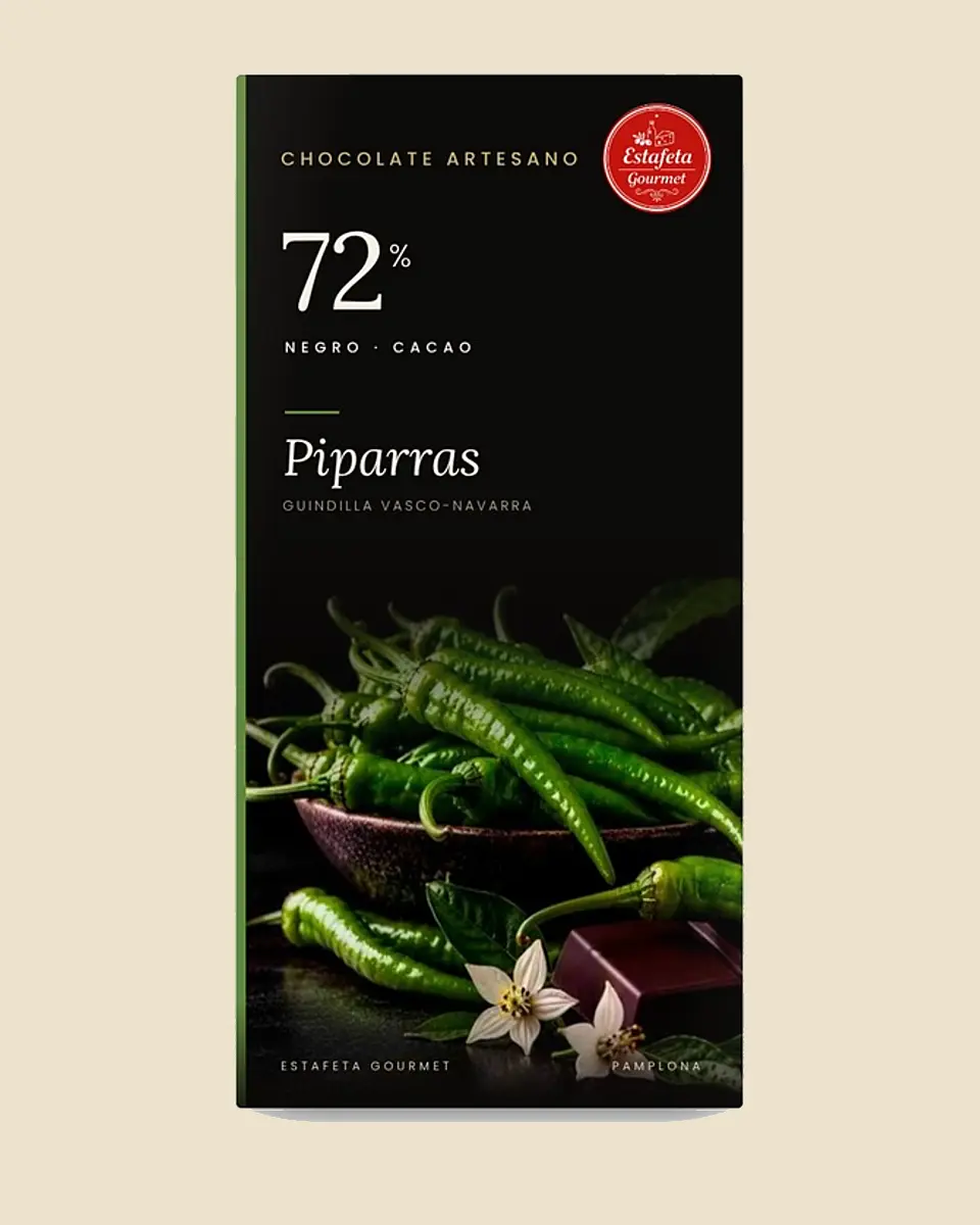 Chocolate negro 72 % piparras